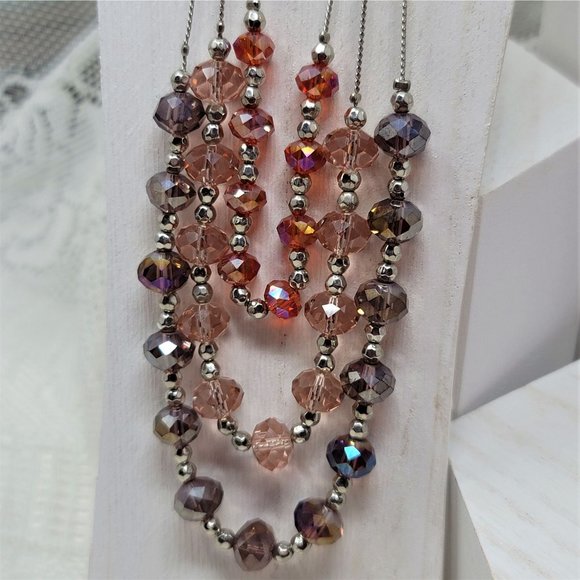 New York & Co 3 Strand Beaded Necklace NWT - Picture 5 of 10